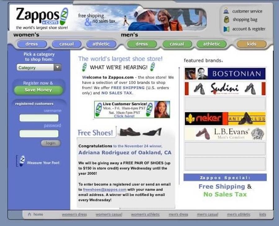 MVP (Minimum Viable Product) 開発の例/Zappos(靴小売り)の場合